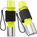 2 Pack Scuba Diving Flashlight, 1200 Lumens T6 LED Dive Light, IPX8 Waterproof Underwater Torch with 3 Modes for Scuba Diving, Night Snorkeling & Emergency (Battery Not Include)