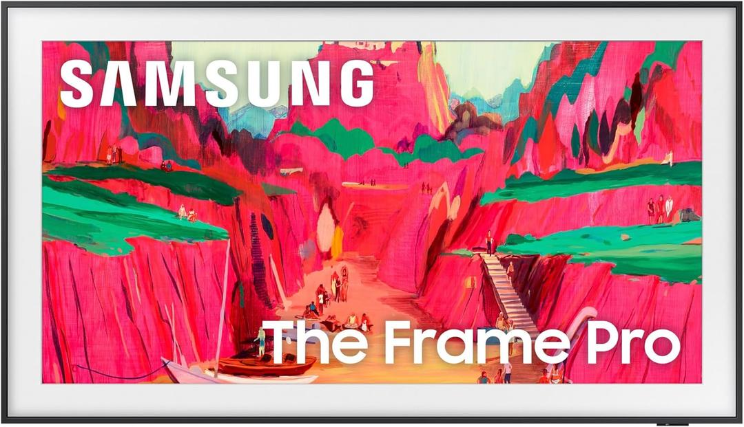 Samsung 65-Inch Class The Frame Pro LS03FW 4K Neo QLED Mini LED Smart TV (2025 Model) Slim Fit Wall Mount, Modern Frame Design, Wireless One Connect, NQ4 AI Gen3 Processor, Art Mode, Alexa Built-in