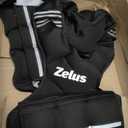 ZELUS Weighted Vest for Men and Women | 4-10lb/11-20lb/20-32lb Vest with 6 Ironsand Weights for Home Workouts | Adjustable Body Weight Vest Exercise Set for Cardio and Strength Training (Black)