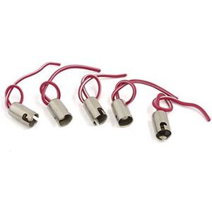 uxcell 5pcs BA9S LED Bulb Socket Extension Replacement Holder Wire Harness for Car