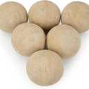 Stanbroil Ceramic Fire Balls - 5 Round Fire Stones for Fire Pit Fire Bowl and Fireplace - Set of 6, Beige