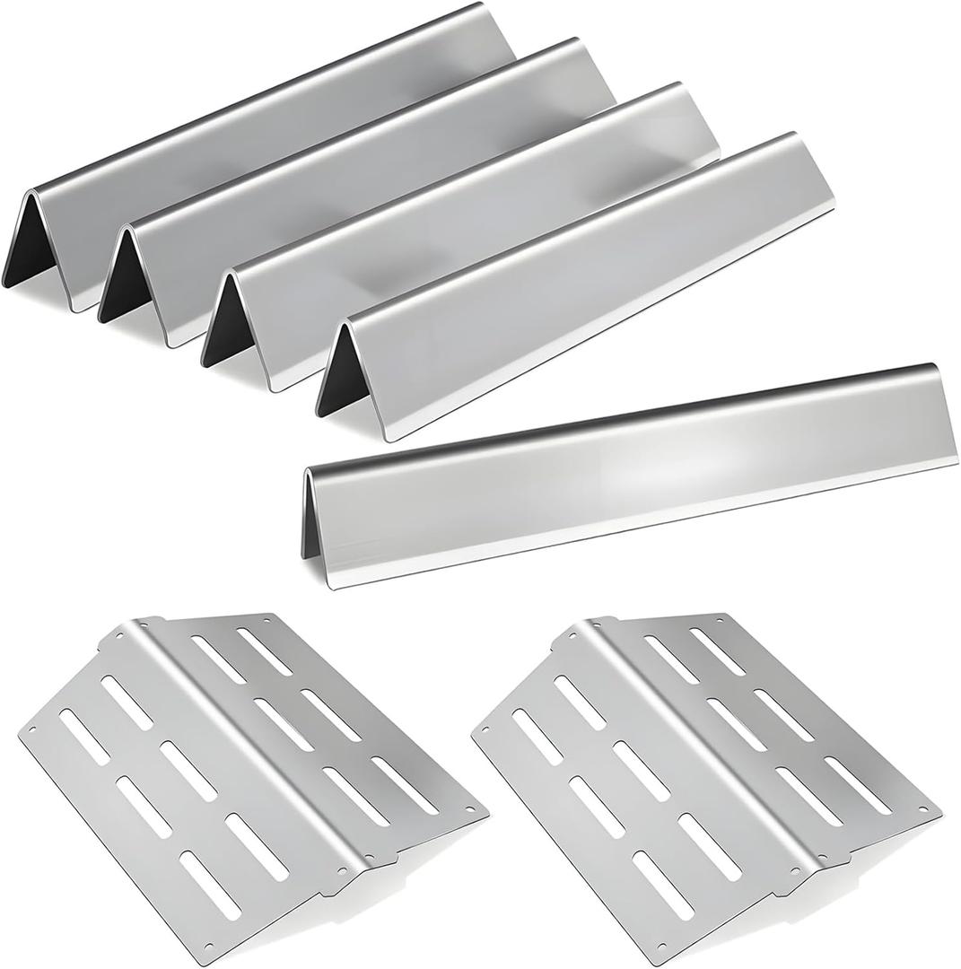 Genesis Grill Parts Flavorizer Bars Heat Deflector for Weber Genesis 300 Series E310 E320 E330 EP310 EP320 EP330 (2007~2016), 17.5 inch Stainless Steel BBQ Heat Plate Replacement for Weber