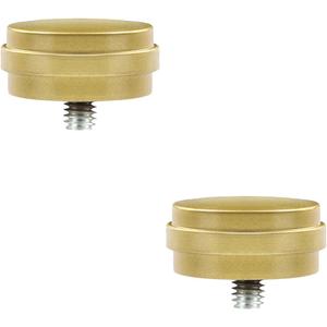 KAMANINA End Cap Replacement Finials for 3/4 or 5/8 Inch Curtain Rods, Warm Gold Drapery Rod Finials with M6 Standard Screws, Set of 2