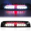 Tresound for 2009-2017 Dodge Ram 1500 2500 3500 3rd Third Brake Light Cargo Light LED High Mount Lamp (Smoked) (Chrome Housing + Smoked Lens)