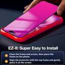 2 Pack Privacy Screen Protector for iPhone 17 Air Anti-Spy Tempered Glass Gradient Colorful 17Air Mirror Effect Full Coverage Anti-Bluelight Anti-Bubble Alignment Frame 6.5 Inch (Pink)