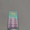 BTArtbox Press On Nails Almond - Lavender Purple Short Press On Nails with Glue for Women, Opaque Soft Gel Glue On Nails in 16 Sizes - 32 Stick On Nails Kit, Orchid Dew