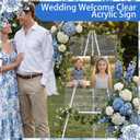 Novabright These Kids Are Getting Married with Adjustable Easel & DIY Stickers Blue Floral Wedding Welcome Sign, 15.8"x23.6" Acrylic Yard Sign for Rehearsal Dinner, Bridal Shower & Wedding Decor