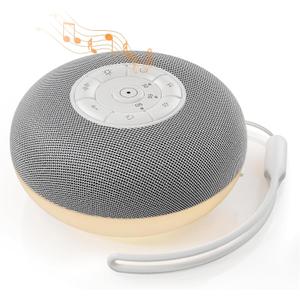 YEVIK Portable Sound Machine for Baby, Soothing Sleep Assistant with 39 Sounds & Night Light for Nursery, Travel, Kids & Adults (USB-C Rechargeable, Auto-Off Timer) (Silver)