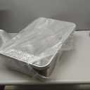 2PACK Stainless Steel Cat Litter Boxes, Large Metal Litter Box with High Sides Lid, Odor Free Litter Pan Include Scoop Easy Cleaning Anti-Scratch Kitty Cat Box Anti-Urine Leakage, Non-Sticky (Light Grey(23in))