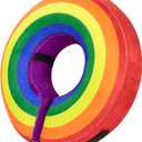 BENCMATE Inflatable Dog Cone Collar Alternative, Soft Dog Cone for Small Medium Large Dogs and Cats, Neck Recovery ECollar Donut Collar After Surgery (Small, Rainbow)