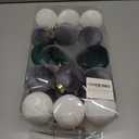 30PCS Velvet Christmas Ball Ornaments Set, 60MM/2.3Inch Shatterproof Flocked Ornaments for Christmas Tree Hanging Decorations, for Home Holiday Party Xmas Decor - White/Grey/Green.