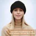 Knit Warm Beanies Hat for Women Knitting Skull Ladies Beanies Soft Ski Cap for Winter (Black)