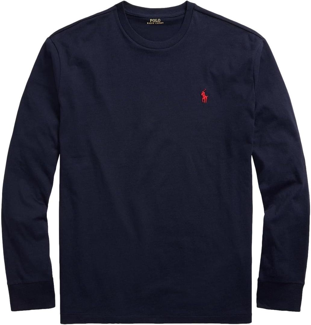 POLO RALPH LAUREN Mens Classic Fit Logo Jersey Long Sleeve T-Shirt (Medium)