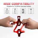 aiGear Bike Water Bottle Holder, Aluminum Alloy Lightweight & Durable Bicycle Cage, Fits 2.9-3.5" Bottle Holder for Bike MTB Cycling (2 Pack, Red)