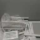 Dish Drying Rack - Over The Sink Dish Drainer Drying Rack with Utensil & Knife Holder, Hooks, Stainless Steel Kitchen Organizers and Storage Solution, 11.8" D x 31.5"~39.0''W x 30" H, White