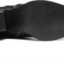 DREAM PAIRS Womens Cowboy Boots Wide Calf Comfortable Pull On Zipper Chunky Heel Pointed Toe Embroidered Western Cowgirl Knee High Boots Ladies Retro Tall Boot (Black)