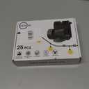 VEXON Hooks for Outdoor String Lights Clips: 25pcs Christmas Light Clips with Waterproof Adhesive for Hanging Balcony Lights - Outside Black String Light Hooks - Decor Garland Hanger - Cable Holders