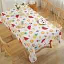 SASTYBALE Summer Tablecloths for Rectangles Tables, Spill Proof Indoor Outdoor Table Cloth with Watermelon Prints, Washable Table Cover for Party, Picnic, Dinner Decor (Rectangle, 60" x 84")