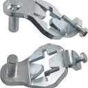 T-Post Gate Hinge Pins - Heavy Duty Gate Hanger, Hang a gate from a Metal T Post, Steel Gate Hinges Target Hanger for Farm Gate, Garden & Backyard Gate, Easy to Install. (Patent) (Silver)