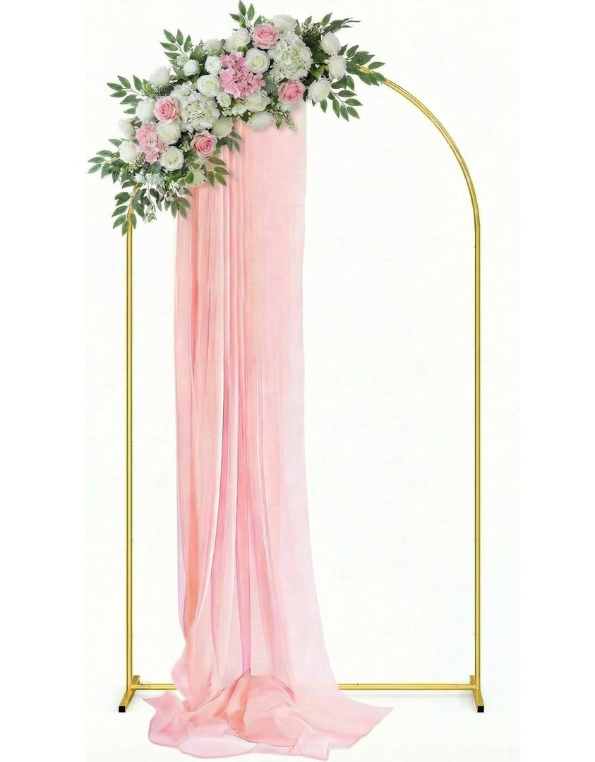 Arch Backdrop Stand, 7.2FT Metal Arch Backdrop Set, Sturdy Balloon Garland Stand for Wedding, Party, Photo Booth, Ceremony, Birthday, Graduation Decorations