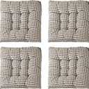 XJHKG Non Slip Kitchen Seat Cushions, Square Dining Chair Pads with Ties, Set of 4(B-20,50x50cm)