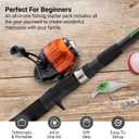 Kids Fishing Pole, Kids Portable Telescopic Fishing Rod Set, Tackle Box and Fishing Net Combo Kit, Kids Fishing Gear for Boys and Girls Age 5-10 and Youth, 1.2m or 3.9FT