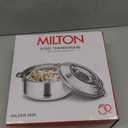 MILTON Galaxia 3500 Insulated Stainless Steel Casserole, 3.5 qt. (3300 ml, 111 oz) Thermal Serving Bowl, Keeps Food Hot & Cold for Long Hours, Elegant Hot Pot Food Warmer Cooler, Silver