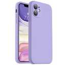 Vooii Compatible with iPhone 11 Case, Upgraded Liquid Silicone with [Flat Edges] [Camera Protection] [Soft Anti-Scratch Microfiber Lining] Phone Case for iPhone 11 6.1 inch - Light Purple