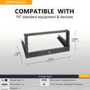 RIVECO 4u Tabletop Rack for Audio & Network, Desktop Rack Shelf Open Frame Sound Recording Shelf, Tappered Holes Black 2 Post