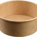 50 Pack - 24oz Heavy Duty Paper Bowls With Lids, Disposable Soup and Salad Bowls for Hot or Cold Food
