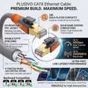 Cat 8 Ethernet Cable 25ft, High Speed LAN Cables 40Gbps 2000MHz Shielded, Heavy Duty 26AWG Outdoor Indoor Cat8 RJ45 Internet Cord Compatible with Gaming PC PS5 Xbox Router Modem Office Industrial