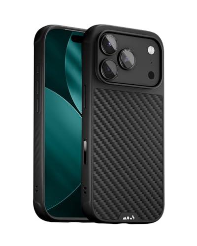 Mous for iPhone 17 Pro Max Case, Compatible with MagSafe - Limitless - Protective Carbon Fibre Cover for iPhone 17 Pro Max - Shockproof, Full Camera Protection, Anti-Scratch Back, Black