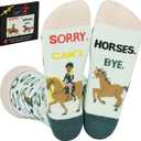 2 x IRISGOD Womens Funny Socks Novelty Crazy Stocking Stuffers - Cute Gifts for Animal Lovers (One Size, Horse)