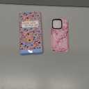 Lotadilo for iPhone 15 Pro Case for Women - Girls Kawaii Design Compatible with Magsafe Magnetic Ring Holder Stand Peach Blossom Phone Covers Aesthetic Girly TPU Funda for 15 Pro