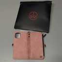 Defencase Compatible with iPhone 11 Pro Case Wallet with RFID Blocking Card Holder for Women Men, PU Leather Magnetic Snap Flip Zipper Strap Wallet Phone Case Fit for iPhone 11 Pro 5.8", Rose Pink