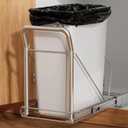Pull Out Trash Can Under Cabinet with Soft Close SlidesHeavy Duty Under Counter Garbage Cans for Kitchen, Requires 13" W X 18" D Minimum CabinetsChromeWaste Bin Not Included