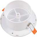 Circular disc-type air vent with integrated filter, for installation on ceilings, walls, or in suspended ceiling ventilation systems
