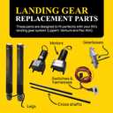 Stromberg Carlson LG-177201 Venture Follow Leg - 5th Wheel Landing Gear Replacement for RV, Camper & Trailer - Compatible with Venture, Lippert & Pac-Rim - Pin Included - Black, 33.5" Leg