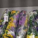 4 x Artificial Flowers for Outdoors, 4 Pcs Fake Hanging Plants UV Resistant | Faux Silk Pansy, Front Door Porch Planter, Patio Yard Garden Balcony, No Fade, Spring Summer Decor, Purple Yellow White