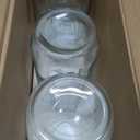 64 OZ Wide Mouth Mason Jars with Lids, Heavy Duty Glass Airtight Storage Canning Jar and Band Half Gallon / 2 Quart, Set of 3