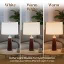 Lamp Shades Set of 1–𝟏𝟏.𝟔” 𝐓𝐨𝐩 𝐱 𝟏𝟐.𝟔” 𝐁𝐨𝐭𝐭𝐨𝐦 𝐱 𝟗.𝟖” 𝐇𝐢𝐠𝐡 Drum Lamp shades–Fits Harp-Style Bedside & Floor–Easy Assembly(Ships Rolled Flat) (White - Pack of 1, Medium)