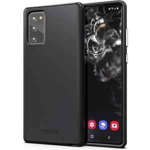 Crave Galaxy Note 20 Case, Shockproof Protection Dual Layer Case for Samsung Galaxy Note 20 (6.7 inch) - Black
