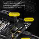 EZDIY-FAB USB 3.2 Gen 1 19-Pin 90 Degree L-Shape Adapter, Motherboard USB 3.0 Internal Header Adapter,19-Pin Male to Female Converter for Front Panel USB-A, Black -RVS