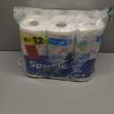 Sparkle Pick-A-Size Paper Towels, Spirited Print Design, 6 Double Rolls (660 Sheets Total) - Strong 2-Ply Towels for Kitchen Cleanup and Everyday Messes