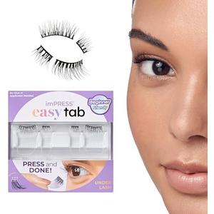 KISS imPRESS Falsies Easy Tab Press On Self Adhesive Eyelashes, Black