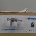 VOLISUN Brushed Nickel Bathroom Light Fixtures, 5-Light Bathroom Vanity Lights Over Mirror, Modern Vanity Light for Bathrooms, Bathrooms Lights Fixtures Over Mirror with Milky White Glass Shades