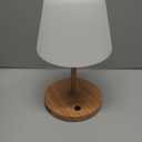 WEILAILUX Outdoor Battery Operated Table Lamp Waterproof, 4000 Mah Cordless Table Lamp Rechargeable, Touch Dimmable Desk Lamp, LED Night Light For Patio Camping Restaurant Home (Wood Grain, 9.6 In)