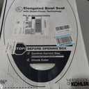 KOHLER Broadwood Quiet-Close, Elongated Toilet Seat Soft Close, Durable Wood, Easy Installation, Universal Fit, Home Essentials, White Finish, K-25881-0