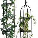 4-Tier Garden Obelisk Trellis for Climbing Plants, 57 Inches Tall Plastic Plant Tower Support for Outdoor Flowers and Vegetables