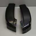 Cab Corners Compatible with 1999-2007 Chevy Chevrolet Silverado GMC Sierra 4 Door Extended Cab Trucks Replacement for 0856-115 0856-116 Black (Pair)